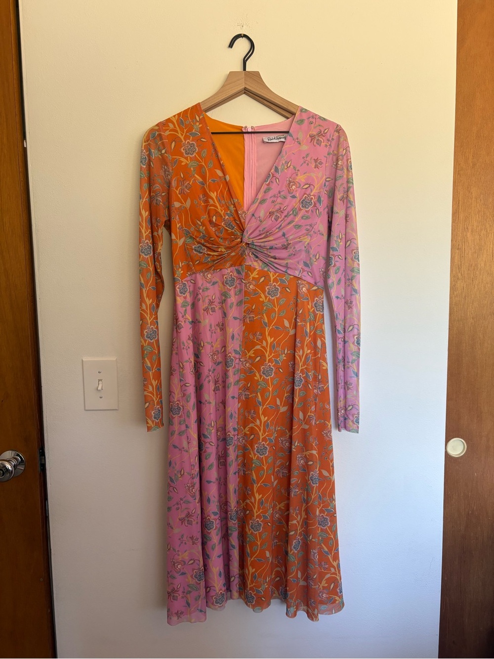 Rachel Antonoff Orange & Pink Olivia Dress